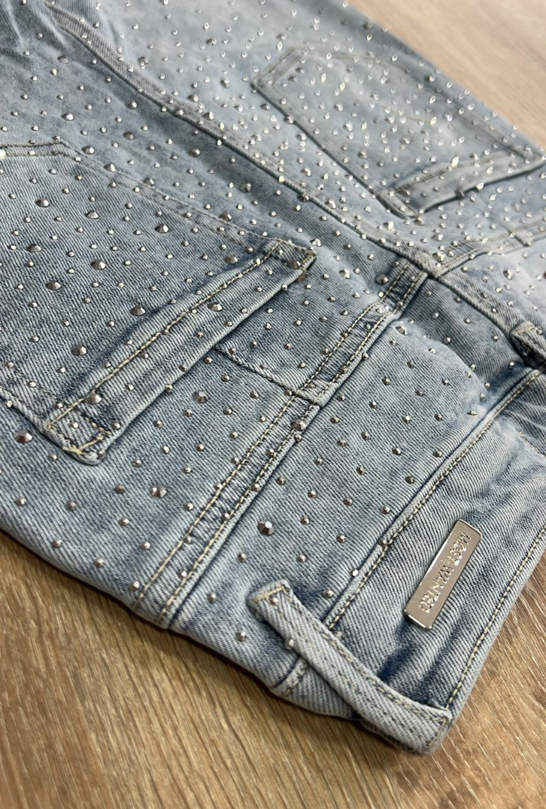 Jean Skinny Azul Cielo con Brillos Most Wanted