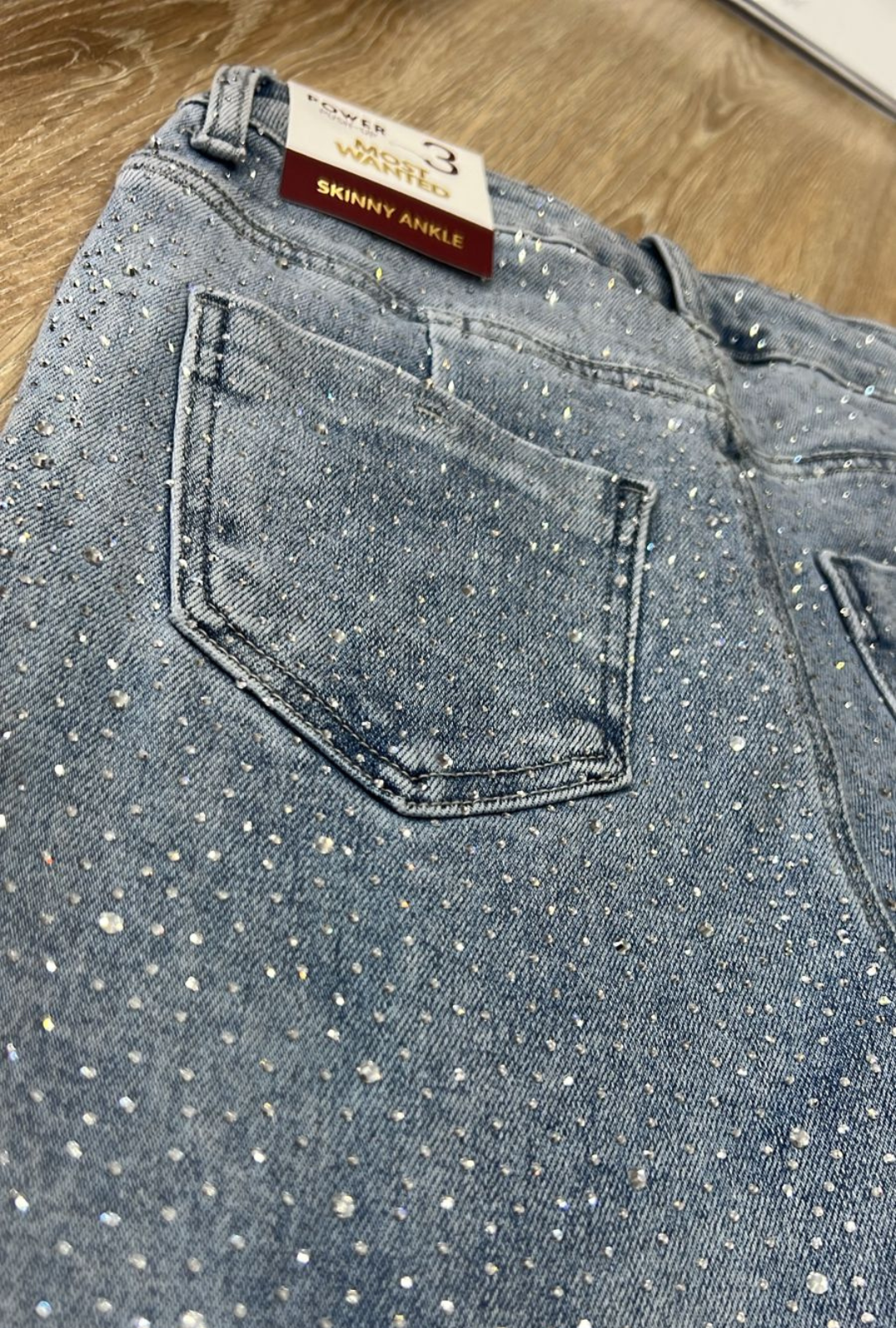 Jean Skinny Azul Cielo Brillo