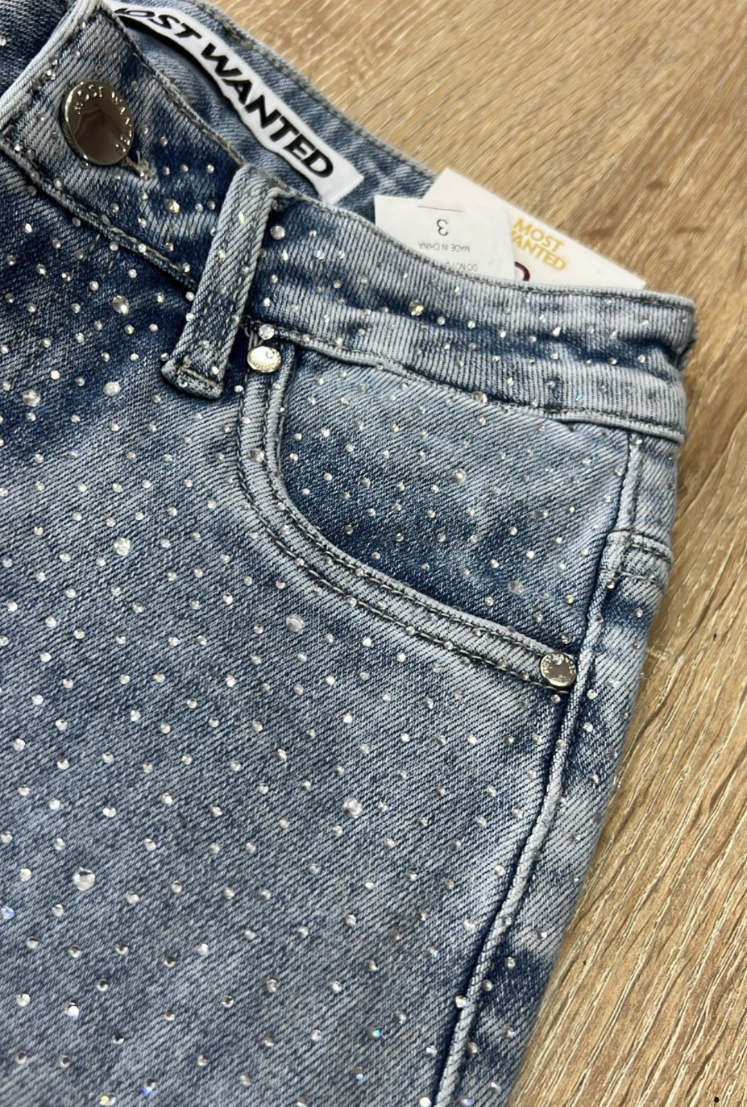 Jean Skinny Azul Cielo Brillo