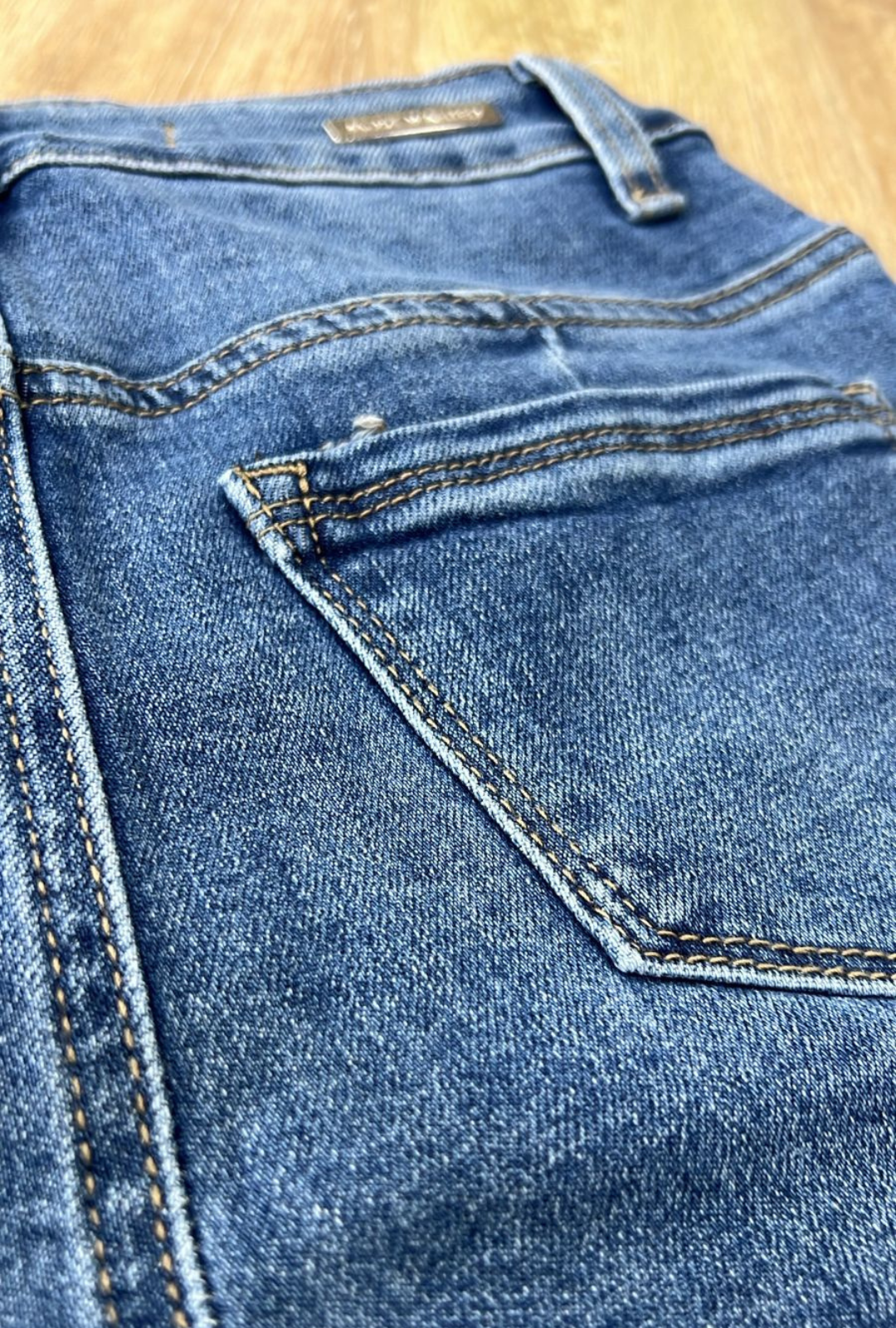 Jean Skinny Azul Medio con Brillos – Most Wanted