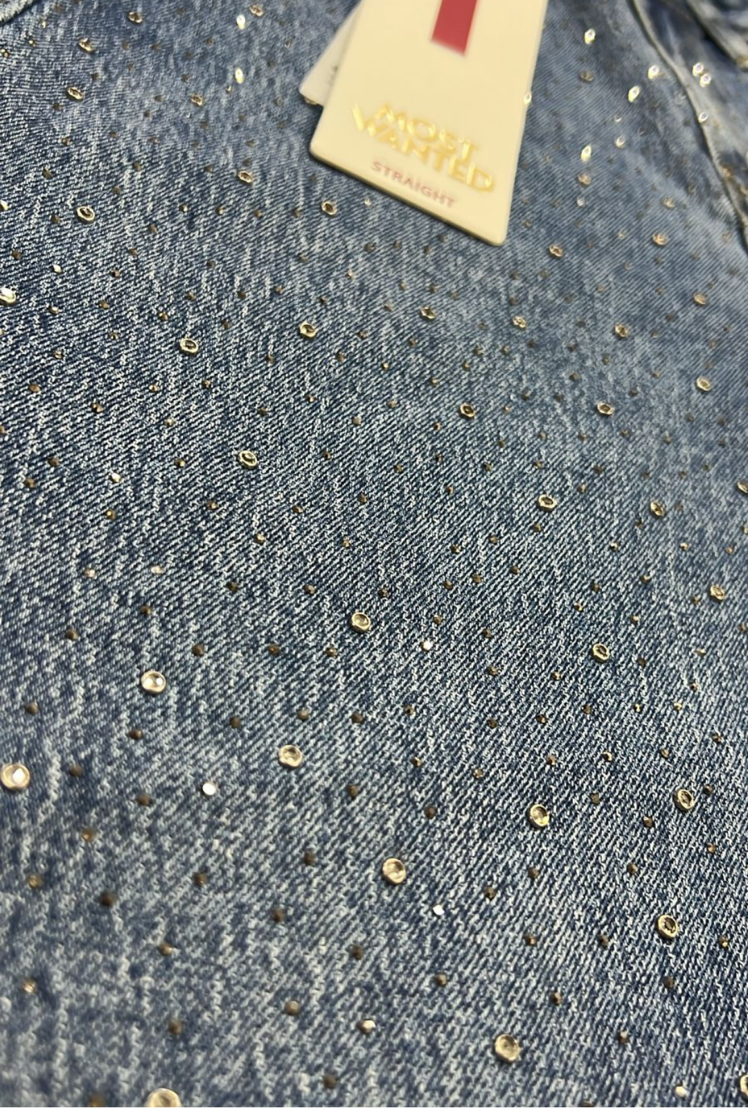 Jeans Straight Brillos Taches- Most Wanted