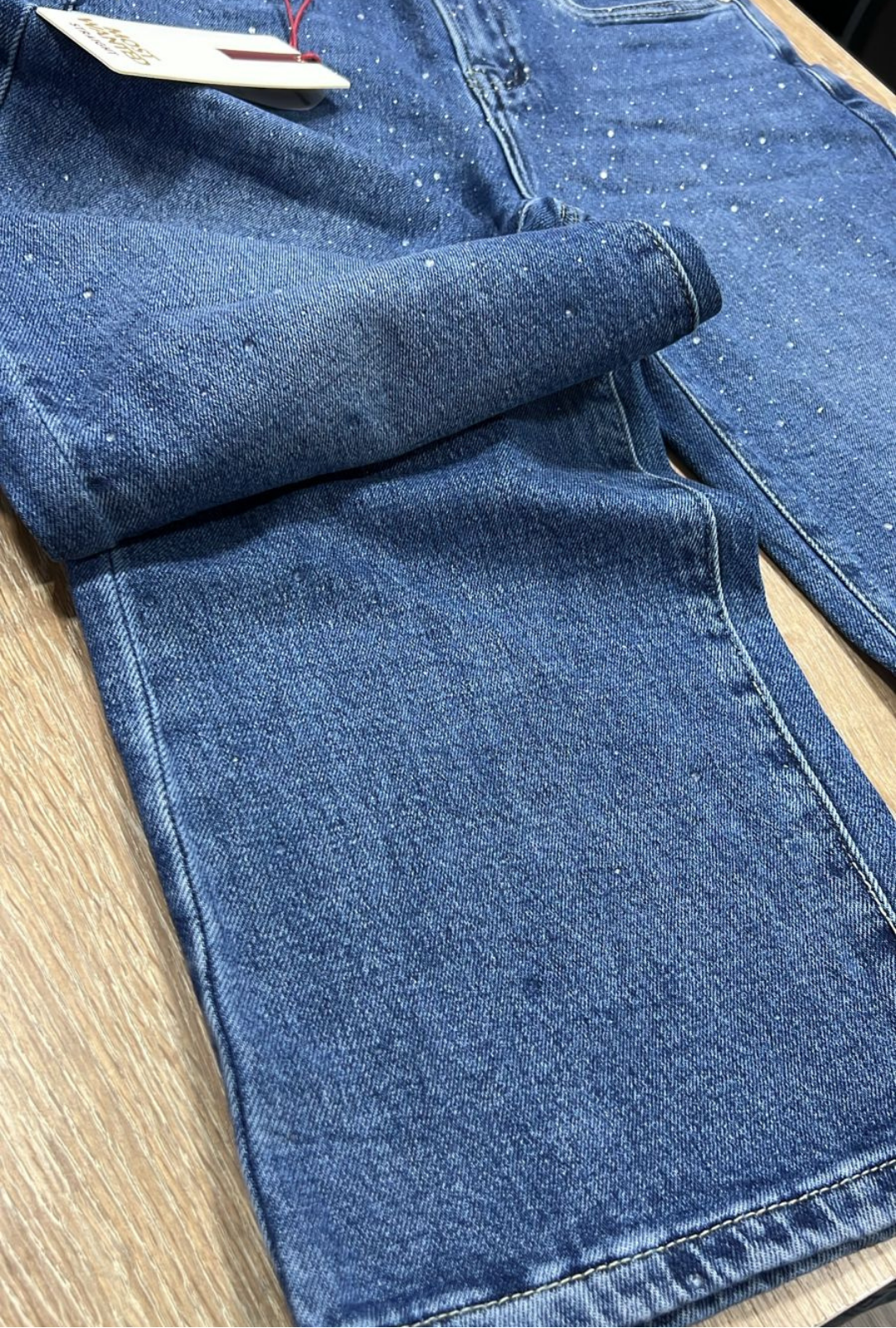 Jean Straight Azul Medio con Brillos Most Wanted
