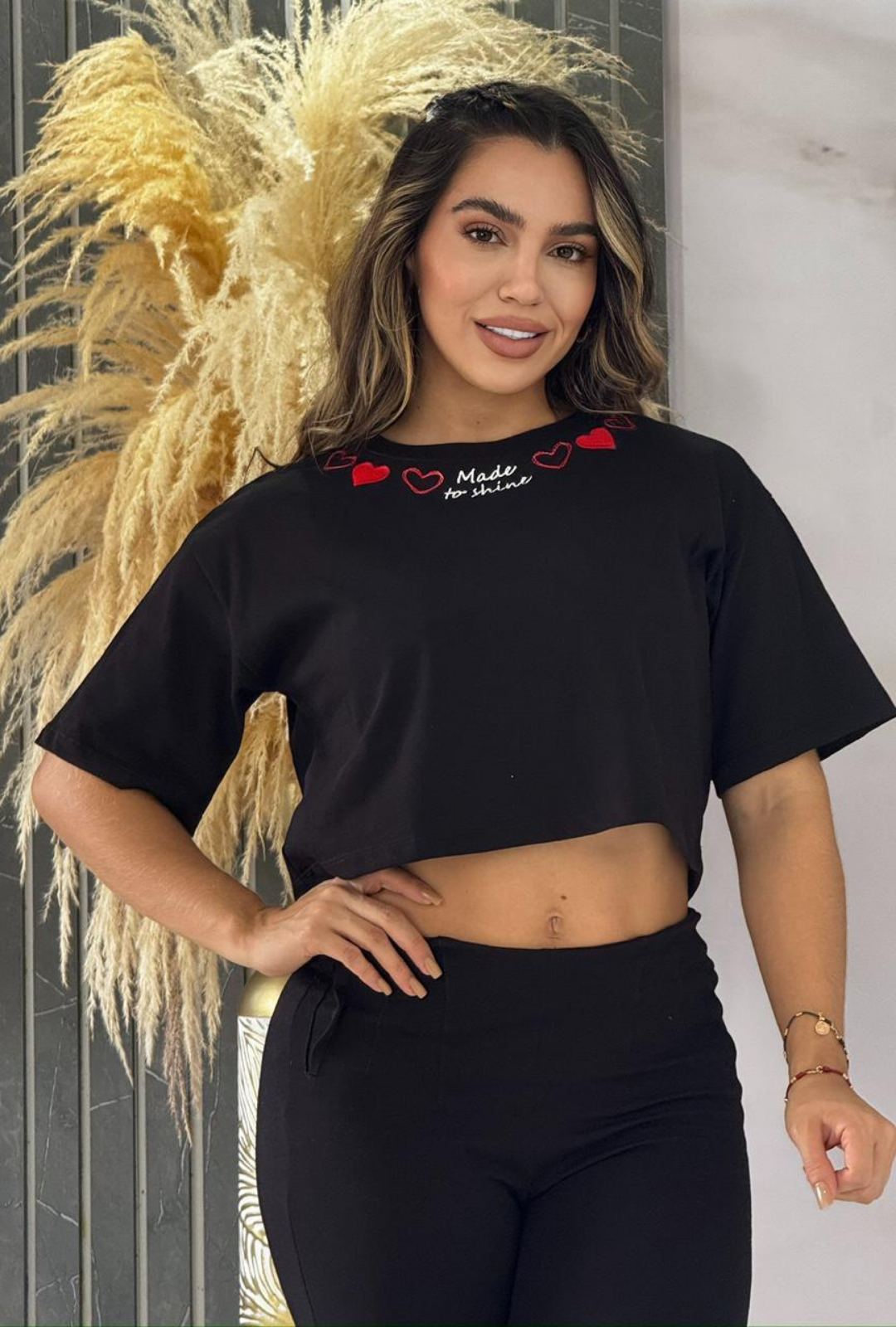 Camiseta Corta Corazones Fresh Fit