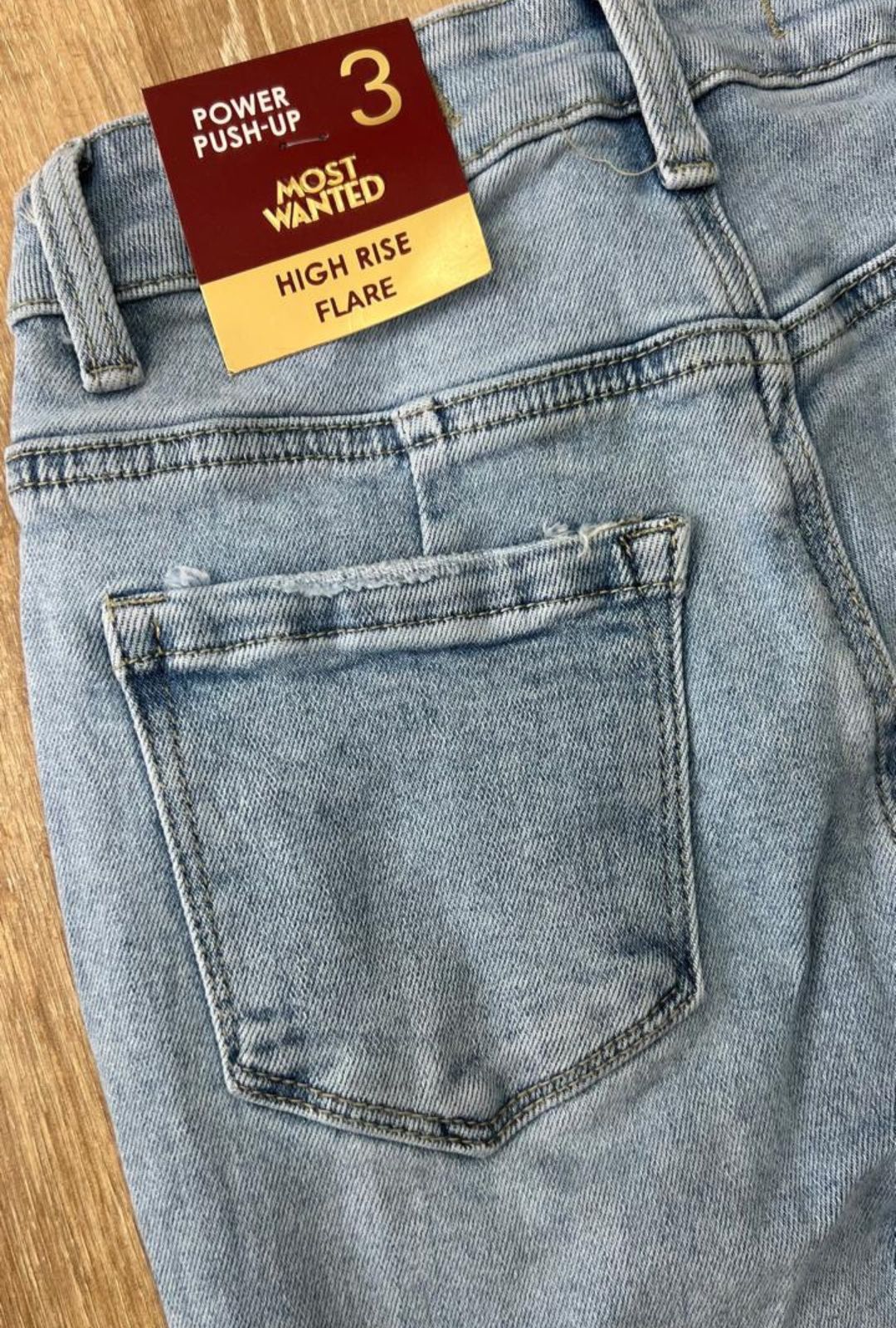 Jean Azul Claro Bota Campana Most Wanted