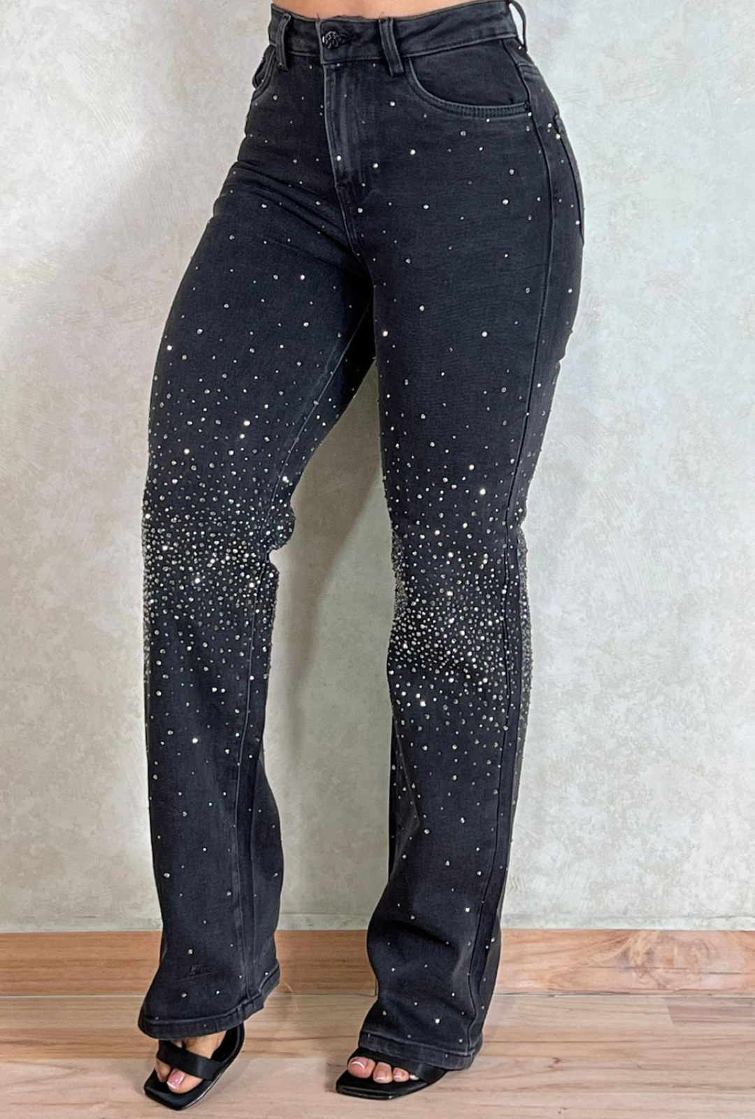 Jeans Straight Gris Ocuro - Most Wanted