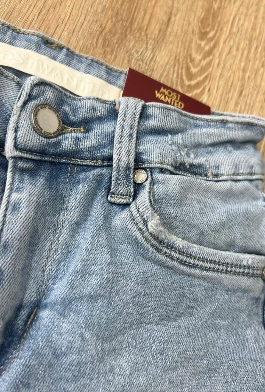 Jean Azul Claro Bota Campana Most Wanted