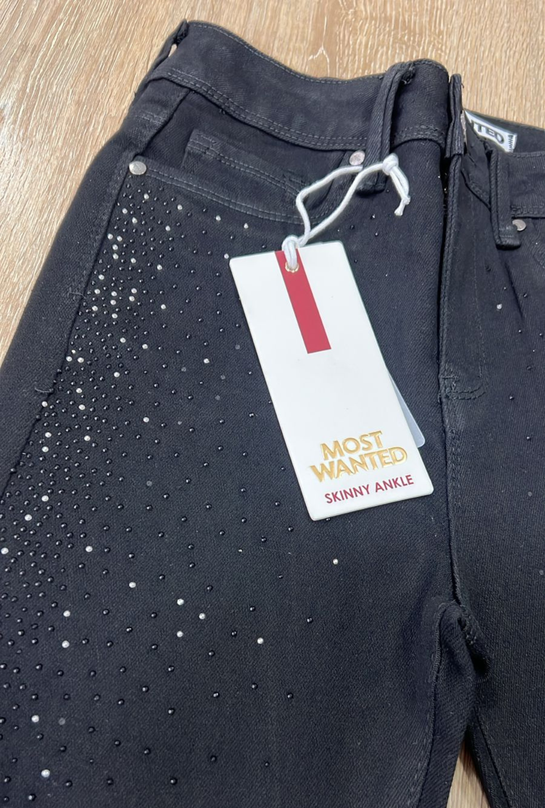 Jeans Skinny Negro con Brillos Most Wanted