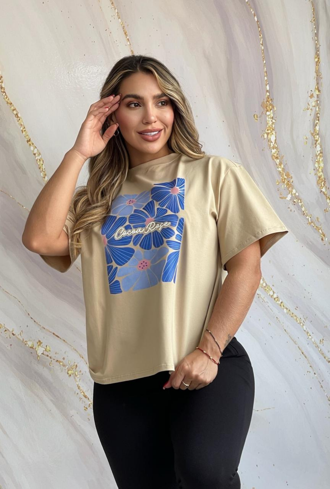 Camiseta Oversize Flor