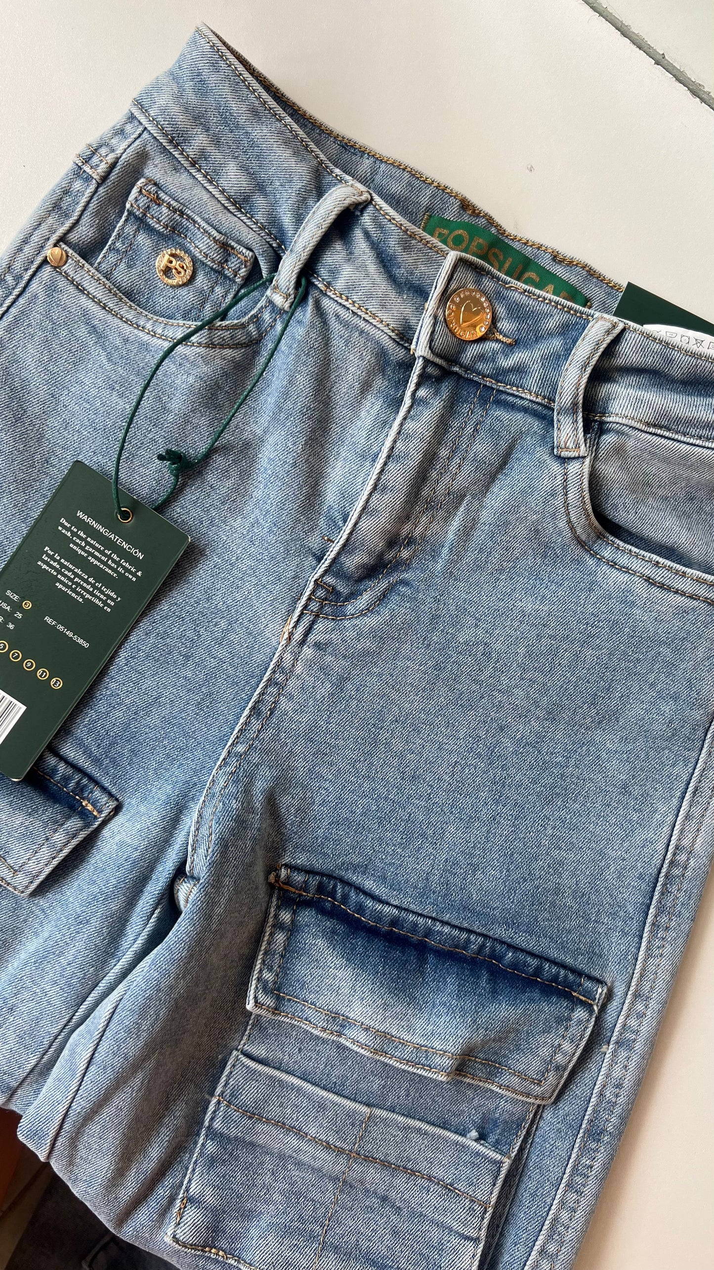 Jean Popsugar Cargo Azul Degrade