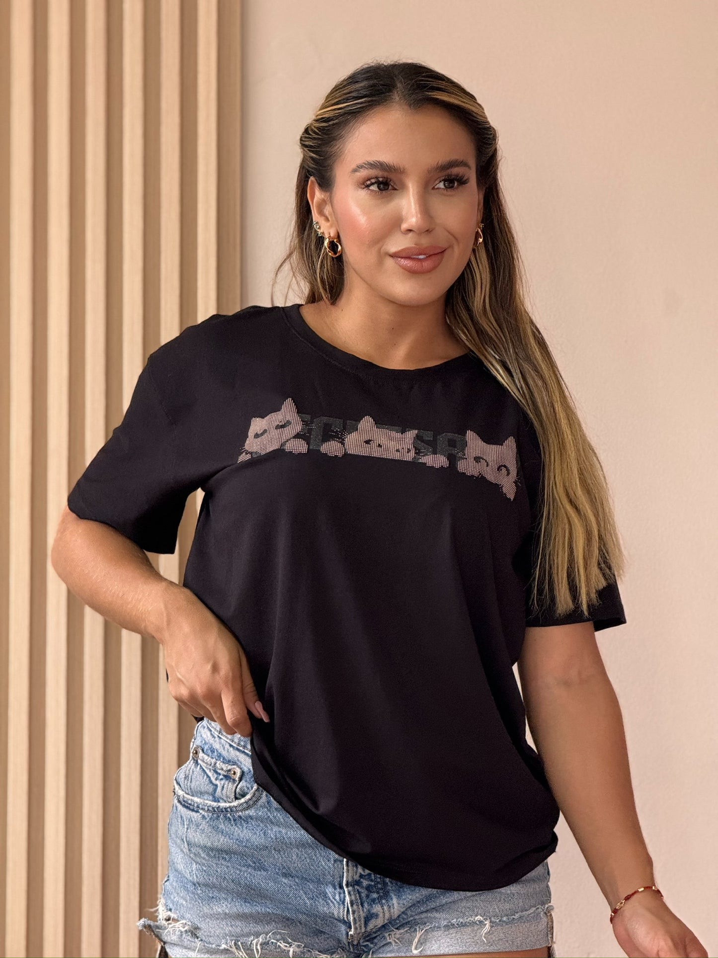Camiseta Cat Oversize