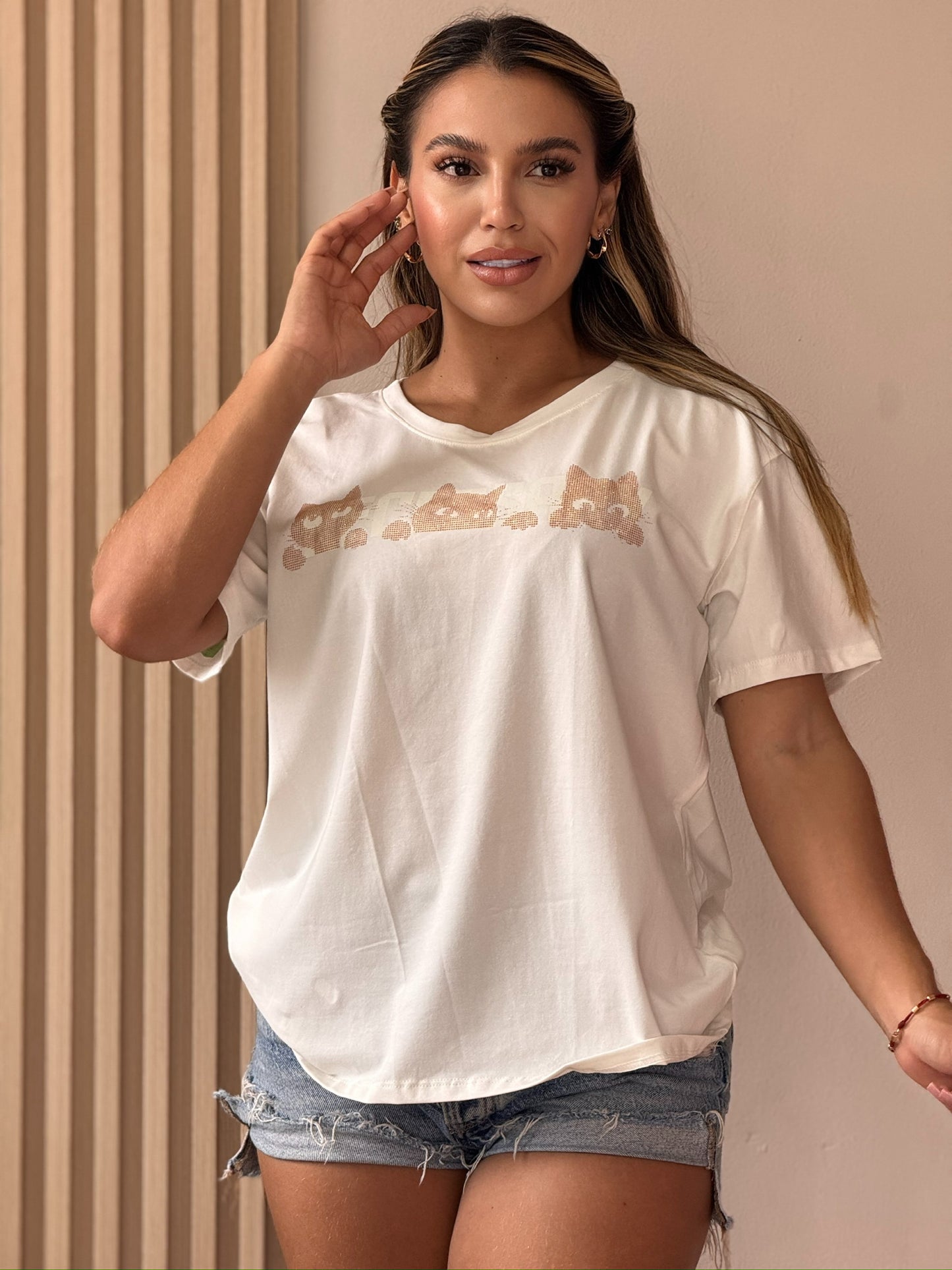 Camiseta Cat Oversize