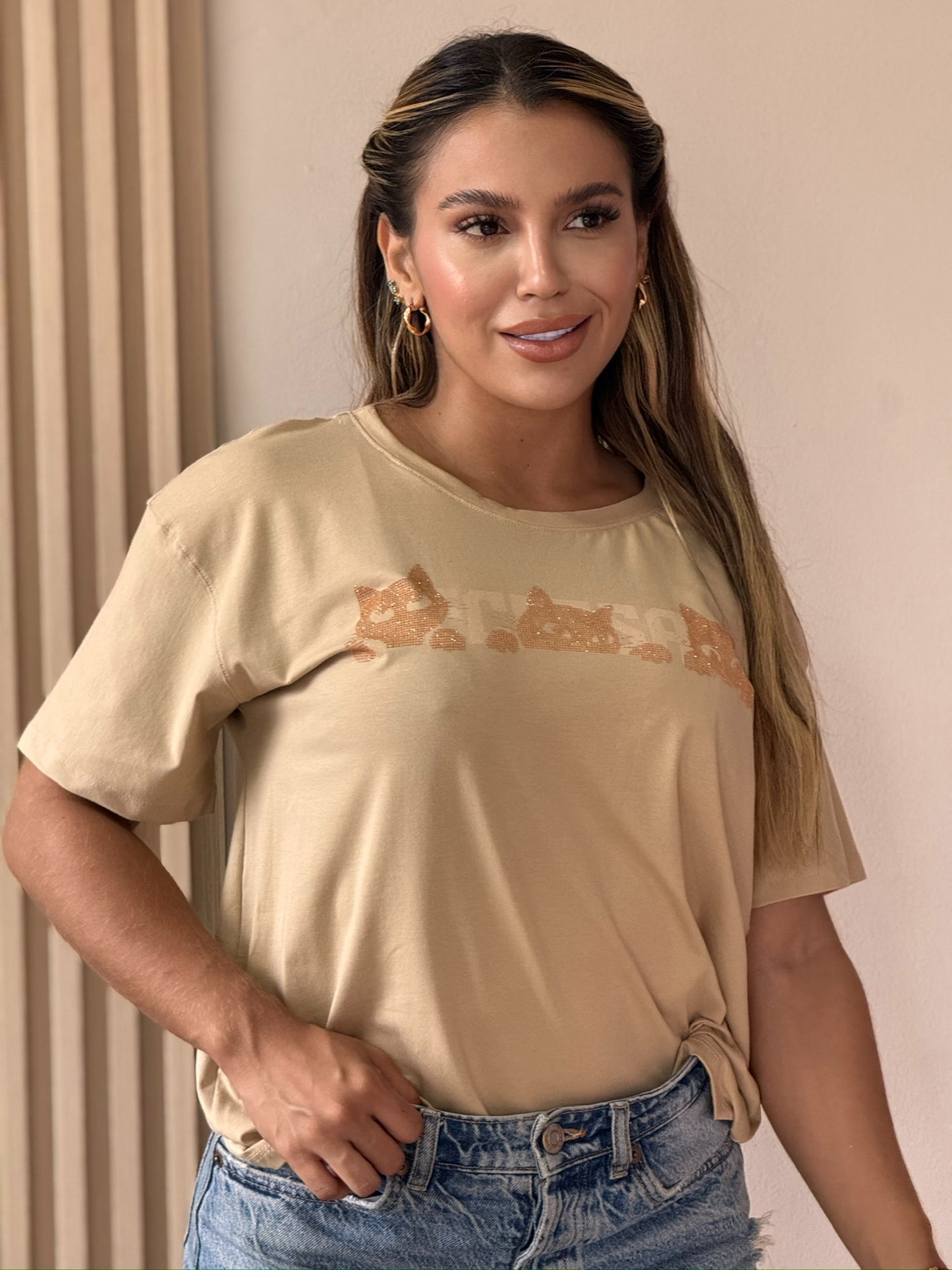 Camiseta Cat Oversize