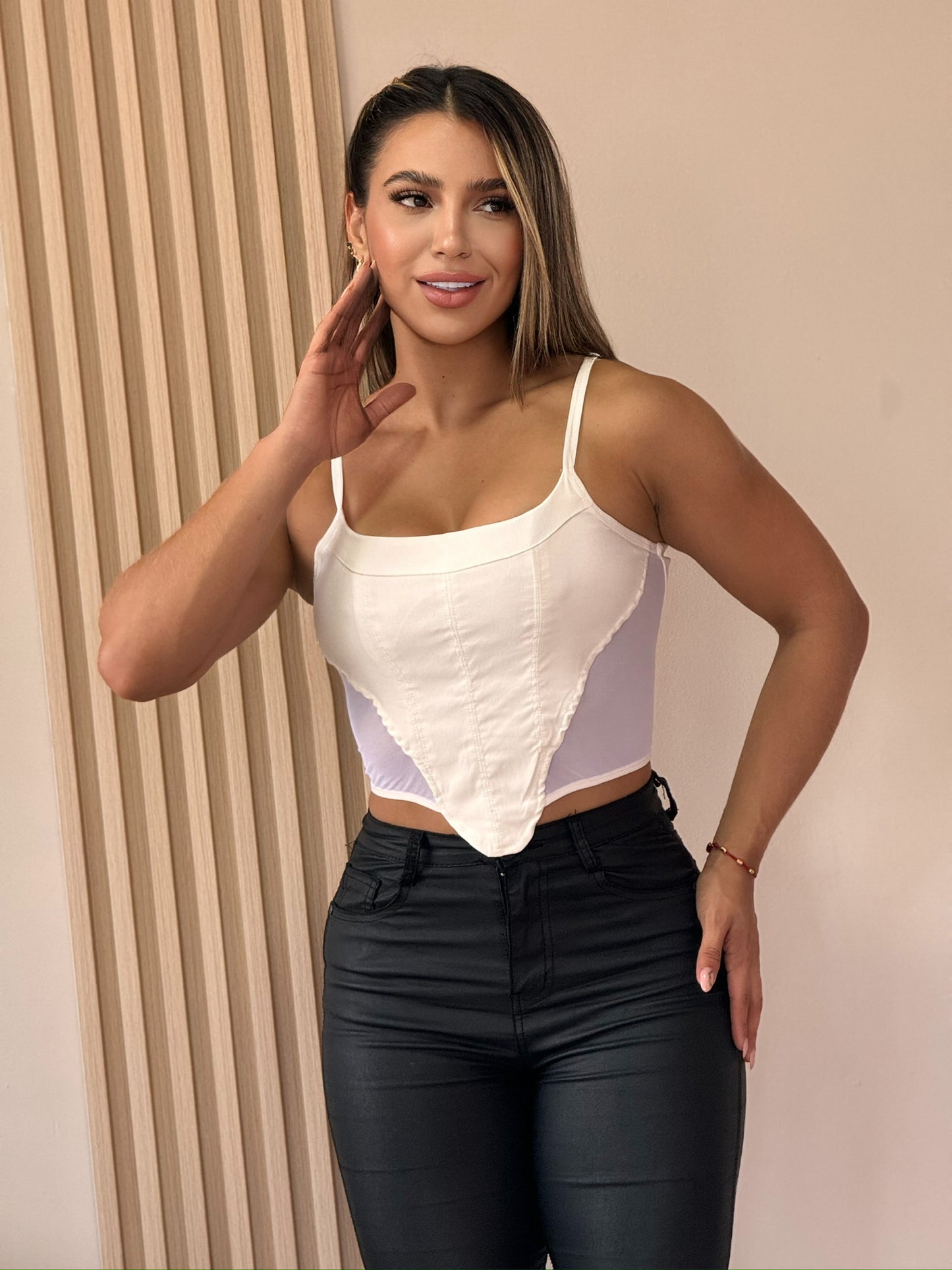 Blusa Corset Pico