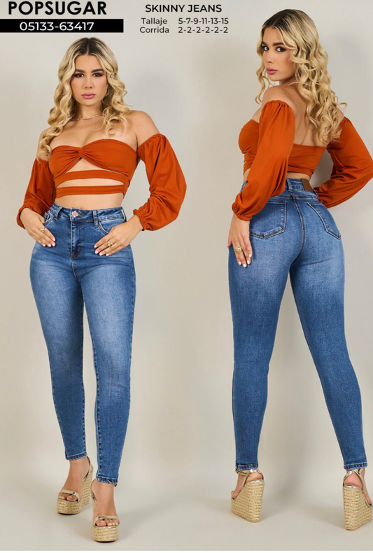 Jeans Skinny Azul Clasico