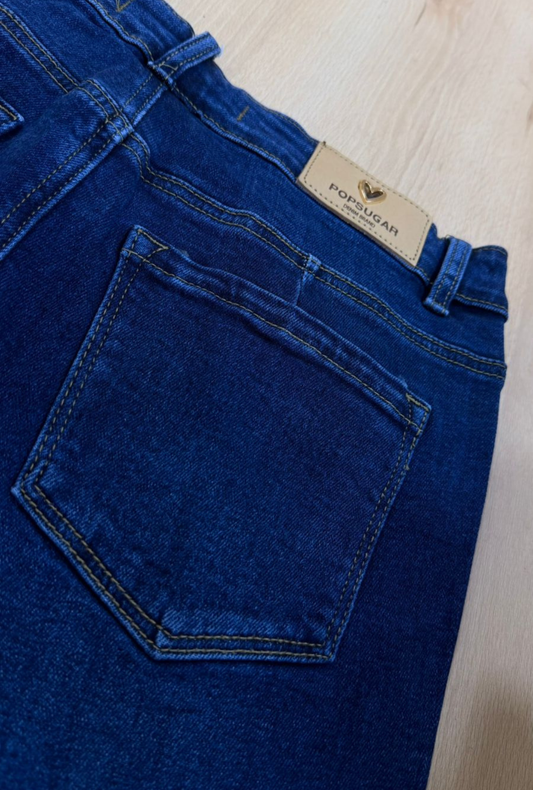 Jeans Flare Azul Oscuro POPSUGAR