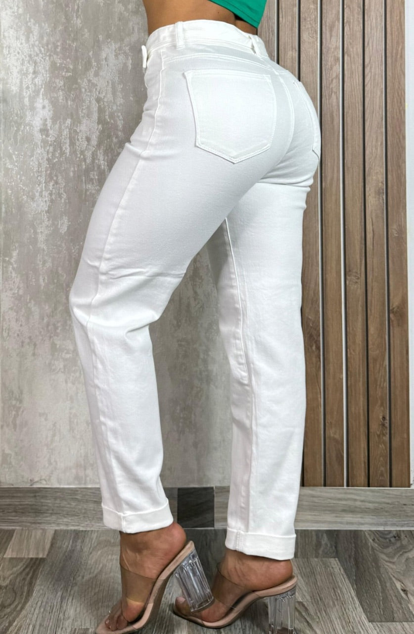 Jean clasico blanco boyfriend