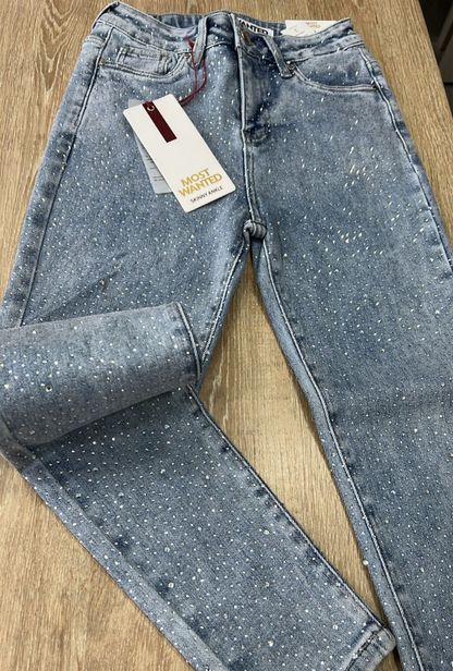 Jean Skinny Azul Cielo Brillo