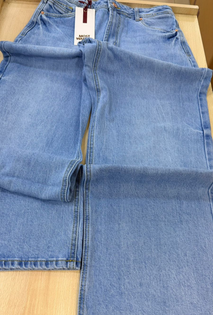 Jeans Wide Leg Azul Claro Most Wanted