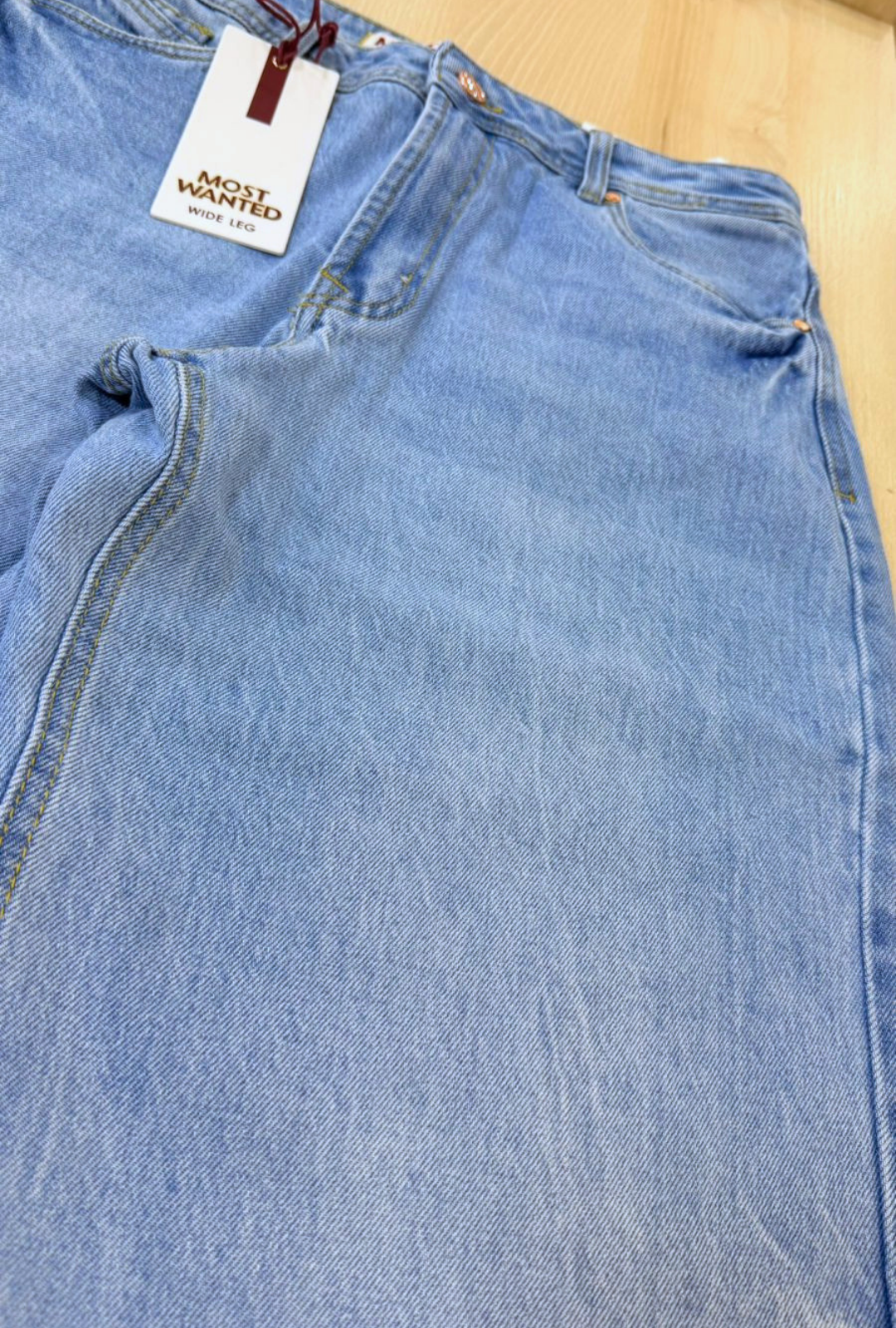 Jeans Wide Leg Azul Claro Most Wanted