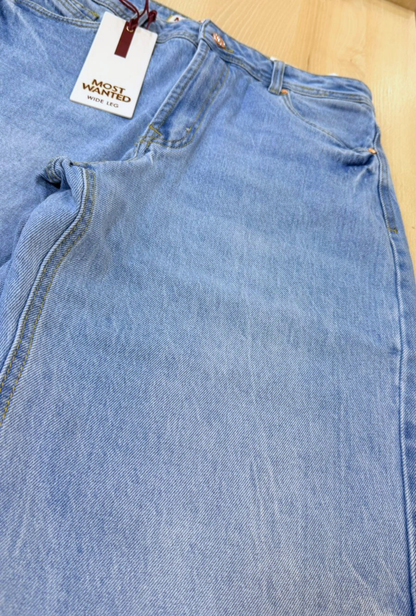 Jeans Wide Leg Azul Claro Most Wanted