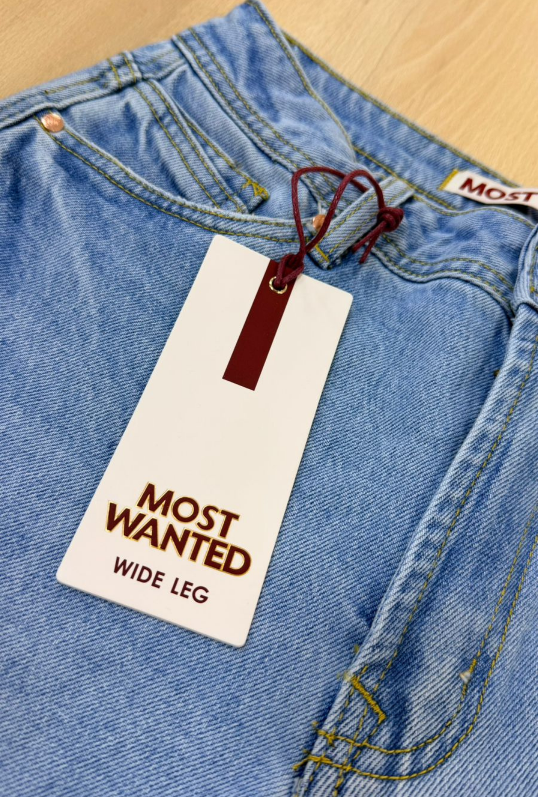 Jeans Wide Leg Azul Claro Most Wanted