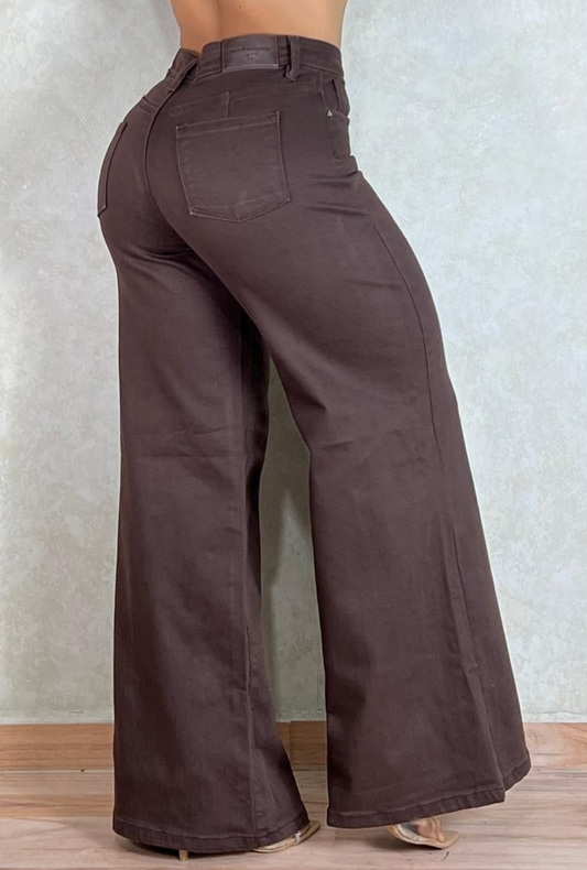 Jean Wide Leg Chocolate – Most Wanted