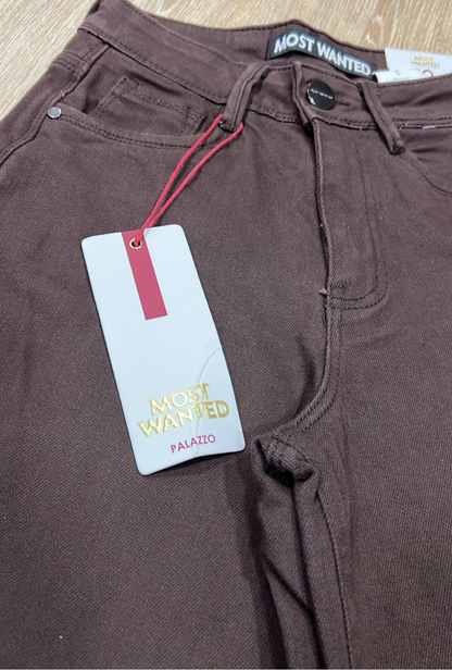 Jean Wide Leg Chocolate – Most Wanted