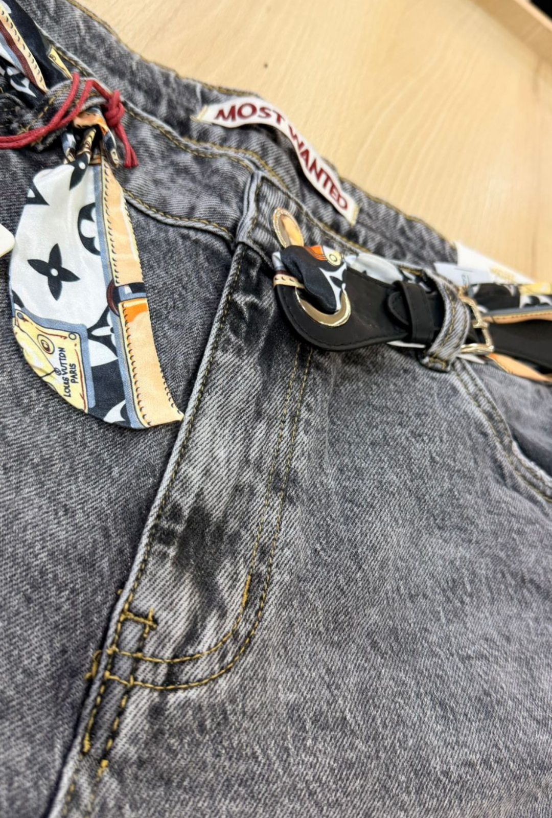 Jeans Gris Palazzo