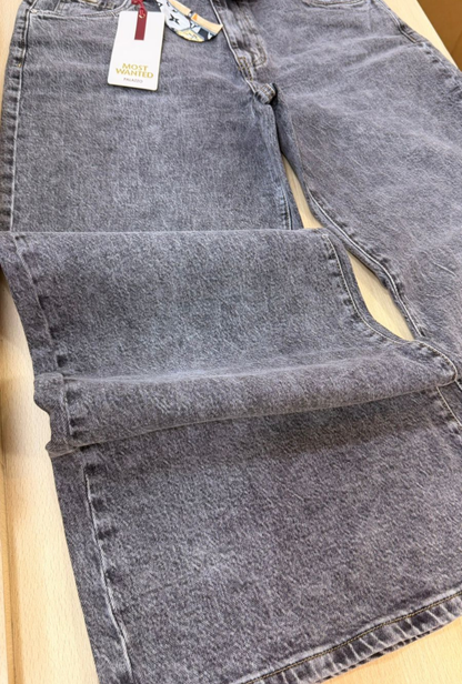Jeans Gris Palazzo