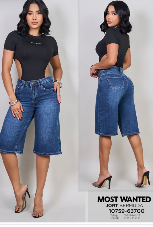 Bermuda Demin Azul Medio Most Wanted