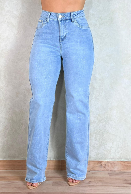 Jeans Wide Leg Most Wanted Escarchado