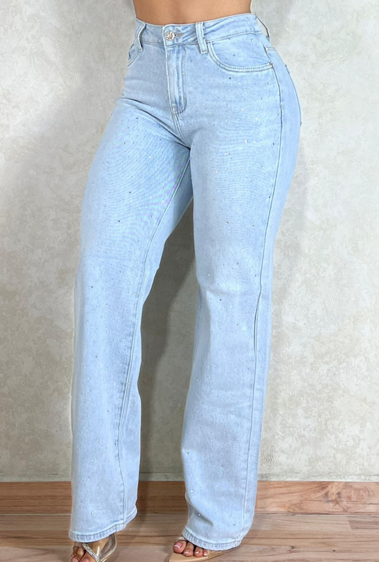 Jean Straight Azul Celeste – Most Wanted