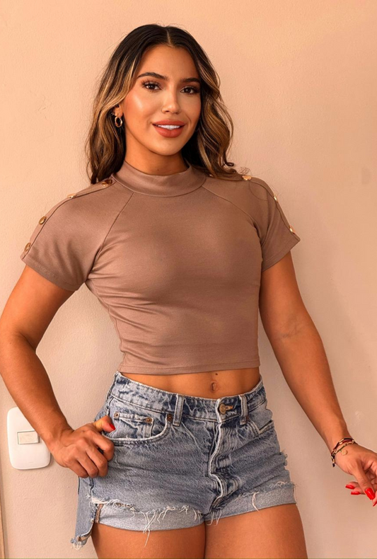 Blusa Golden Neck
