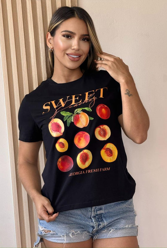 Camiseta Peach Glam