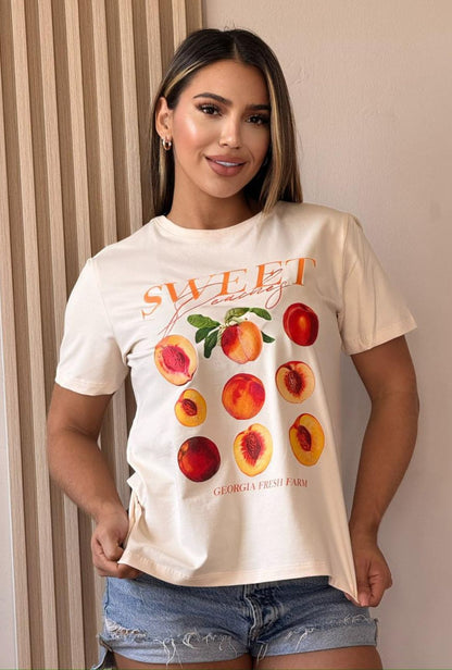 Camiseta Peach Glam