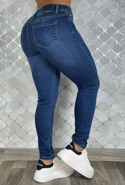 Jean Skinny Azul Llavero Popsugar