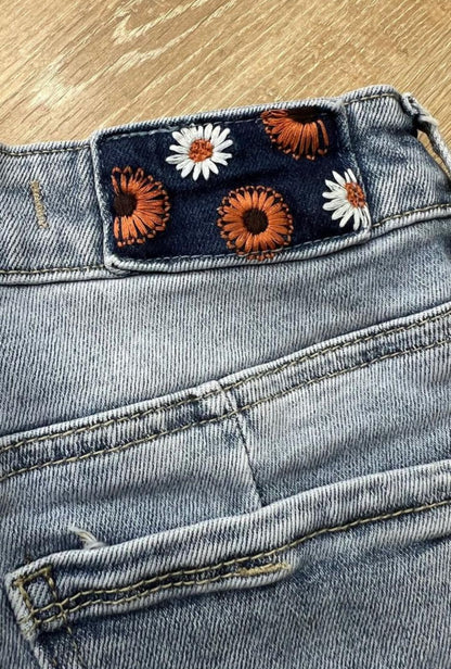 Jean Skinny Claro Flor Tejida Most Wanted