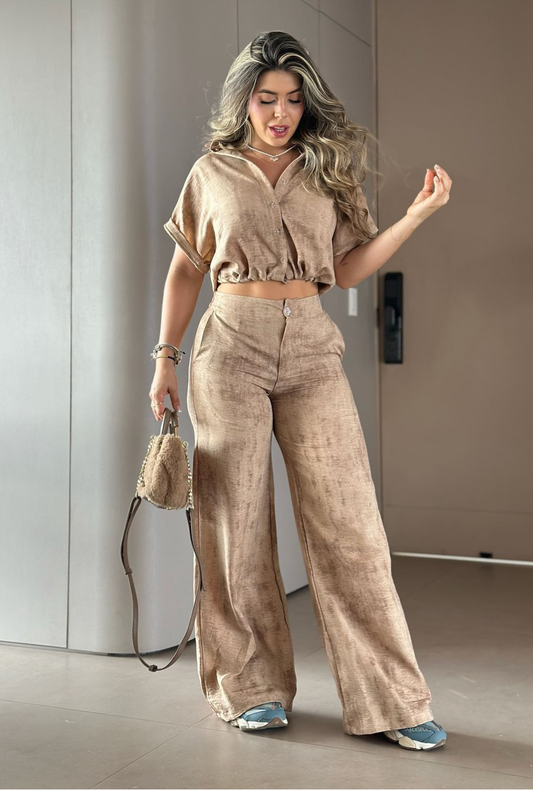 Set Arena Pantalón palazzo