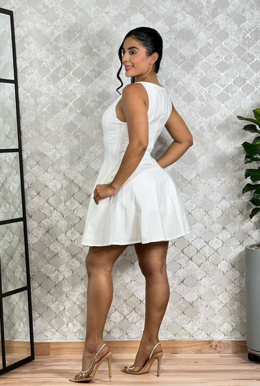 Vestido Línea Pliegue