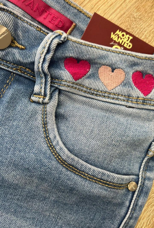Short Azul Dobles Corazones Most Wanted