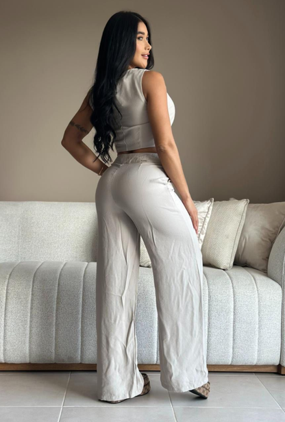 Set Blusa Pinzas Lino