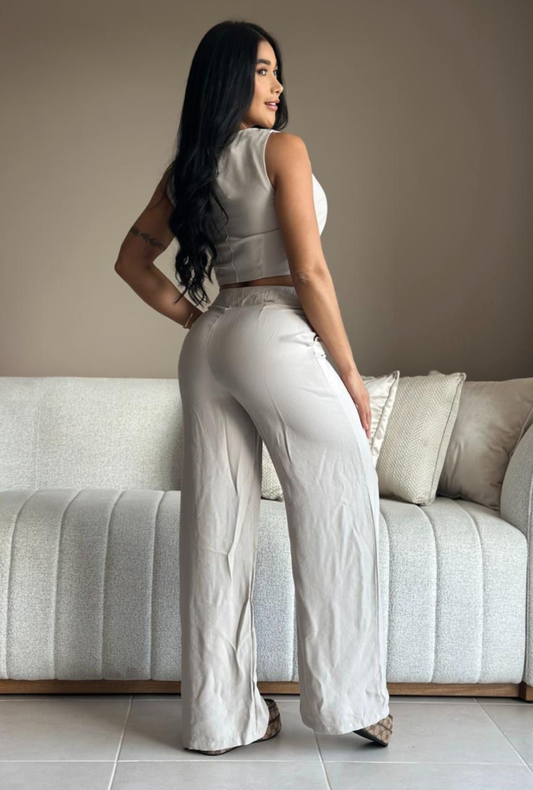 Set Blusa Pinzas Lino