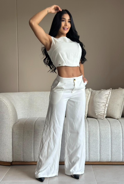 Set Blusa Pinzas Lino