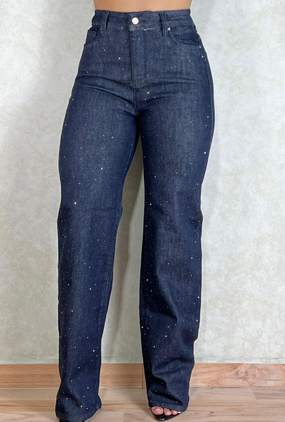 Jeans Most Wanted Azul Oscuro Brillos