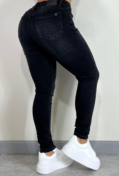 Jean Skinny Polo Club Negro Grafito