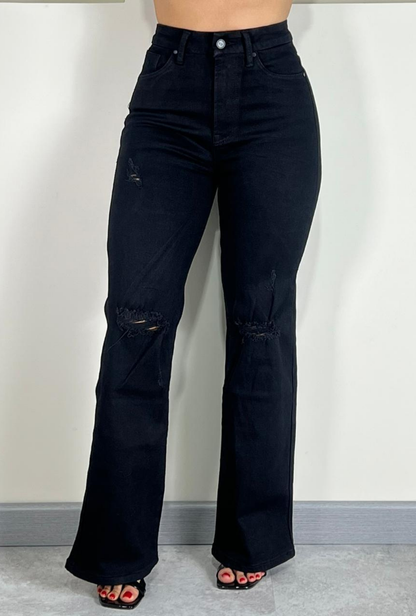 Jeans Wide Leg Negro