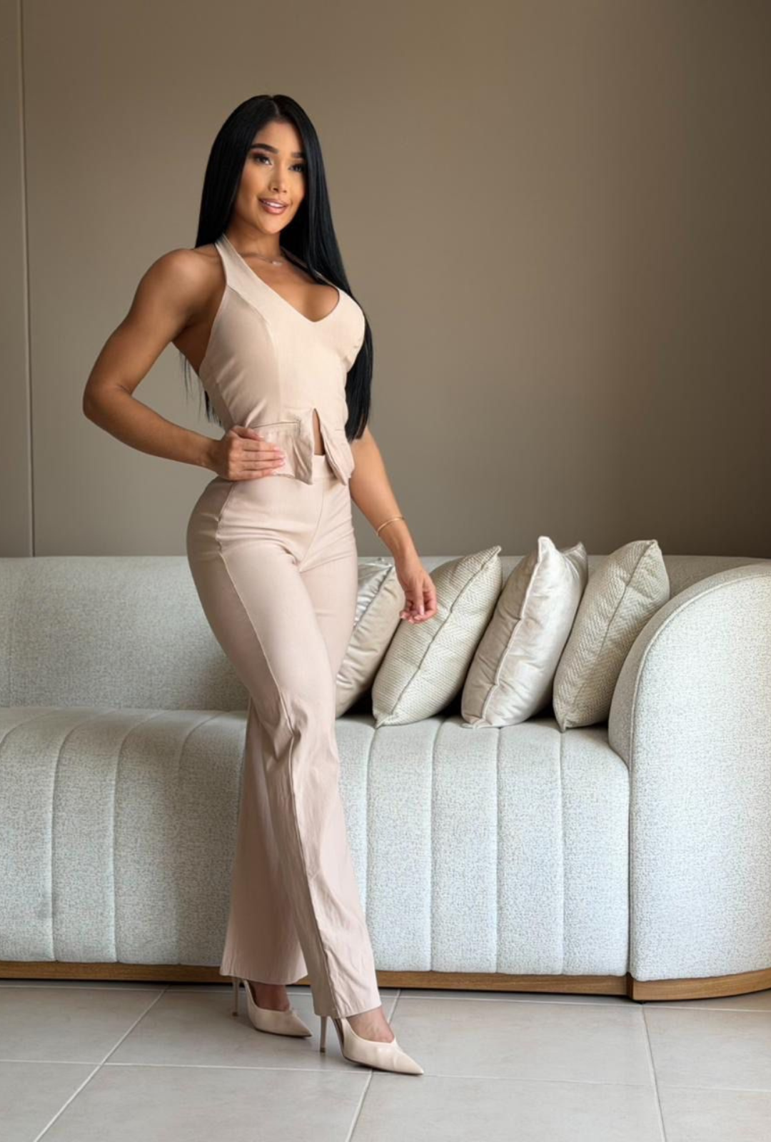 Set Pantalon blusa Halter