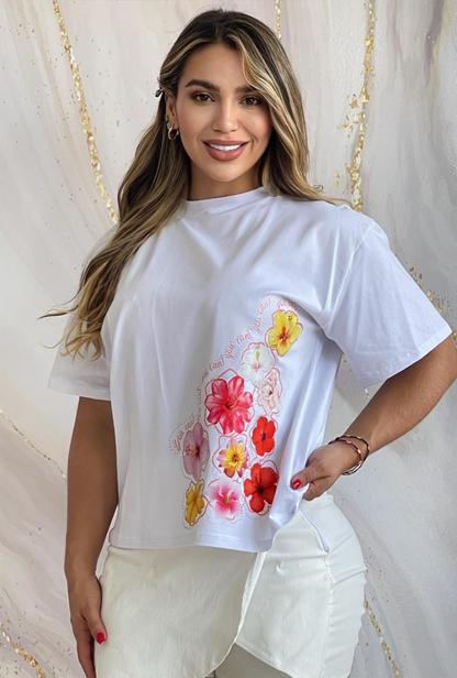 Camiseta Oversize Floral