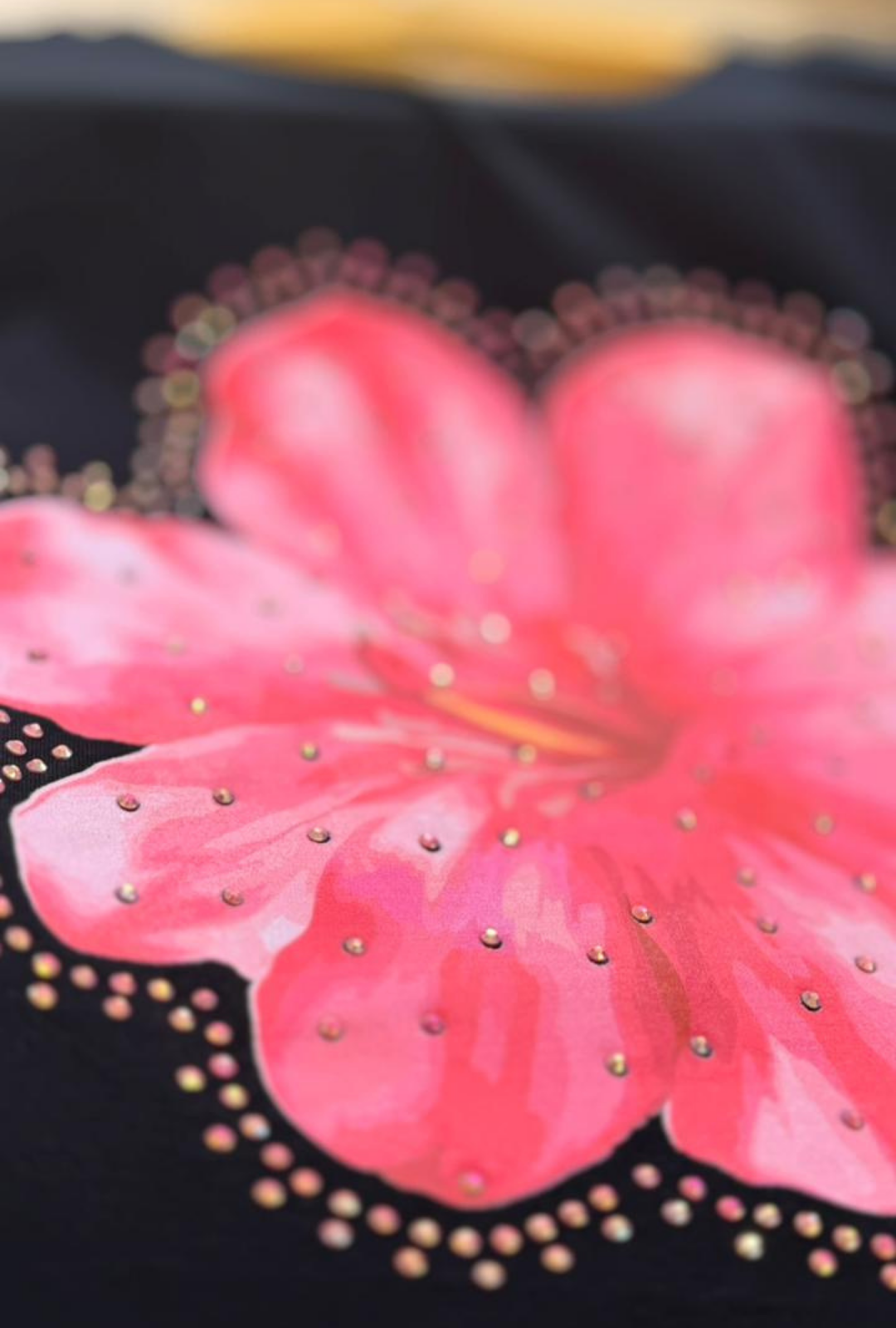 Camiseta Oversize con Estampado Flor de Loto