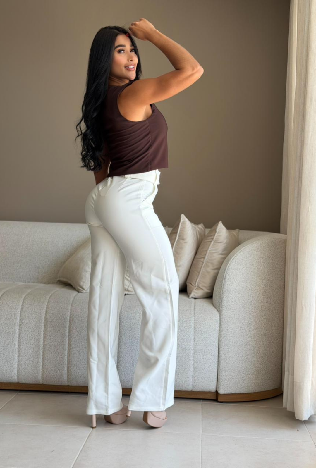 Pantalón Recto Herraje